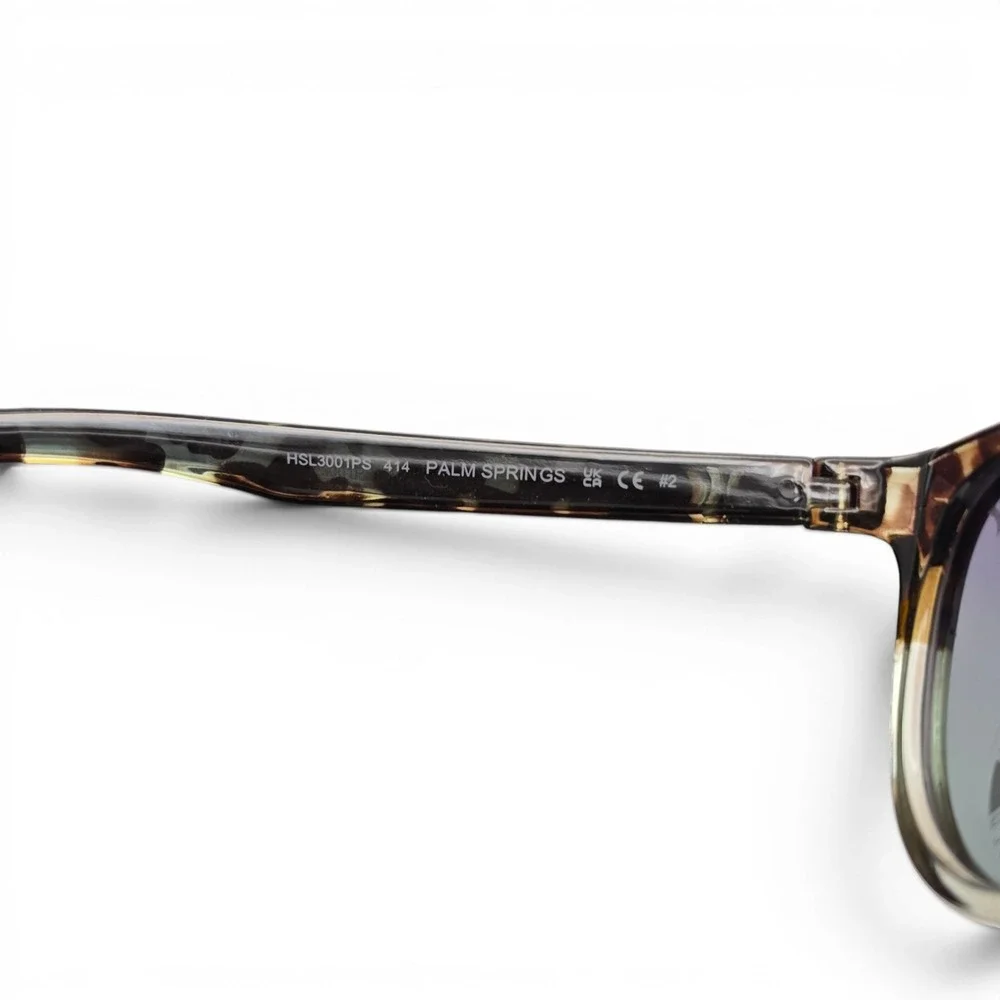 Hurley Unisex Sunglasses Palm Springs Blue Demi Tortoise Polarized One Size